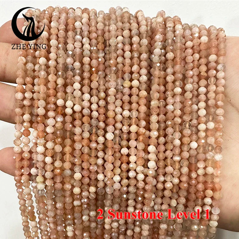 AAA Colorful Tourmaline Stone Beads Loose Spacer Faceted 3mm Beads for Jewelry Making DIY Bracelet Accessories 15''