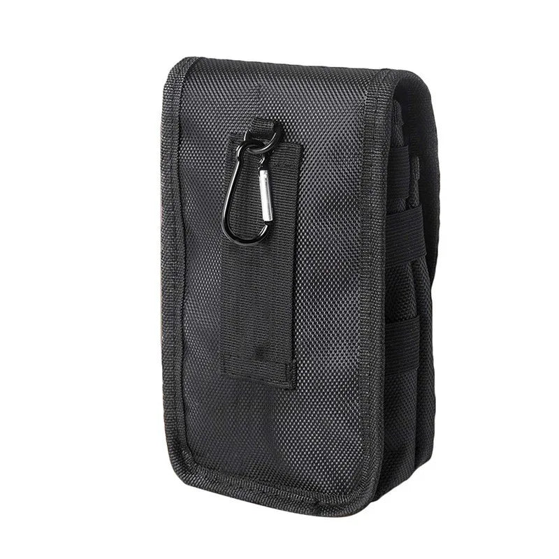 Flip Phone Bag with Three Compartments for Casual Pen Insertion and Waist Hanging Men's Belt Loop Pouch Large Capacity Wallet