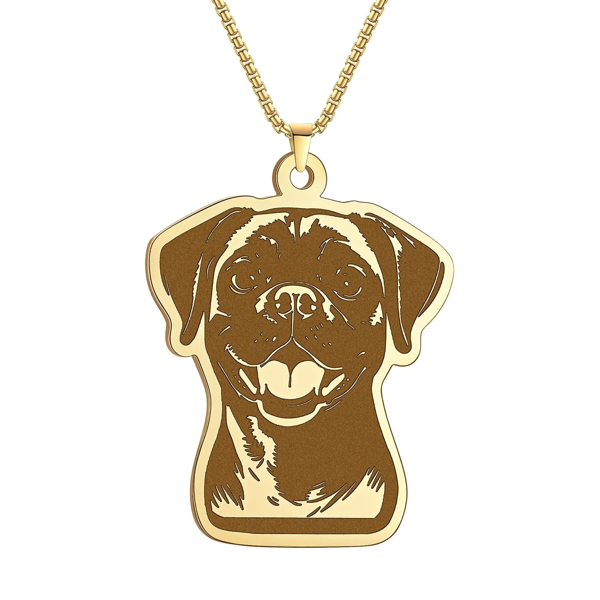 Kinitial Cute Dog Puppy Pendant Necklace For Women Men Stainless Steel Charm Necklace Wholesale Christmas Gift Jewelry