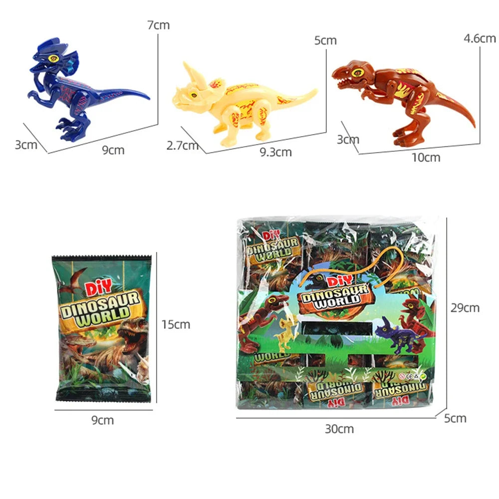 12/30 Bags DIY Cartoon Assembled Dinosaur Model Children’s Birthday Party Gifts Carnival School Prizes Pinata Gift Bag Fillers