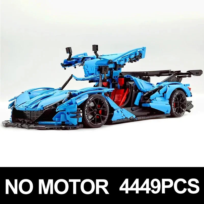 New MOC-C64003 Technical Sports Car Hypercar Building Blocks Speed Vehicle Bricks Puzzle Educational Toy Christmas Gift For Kids