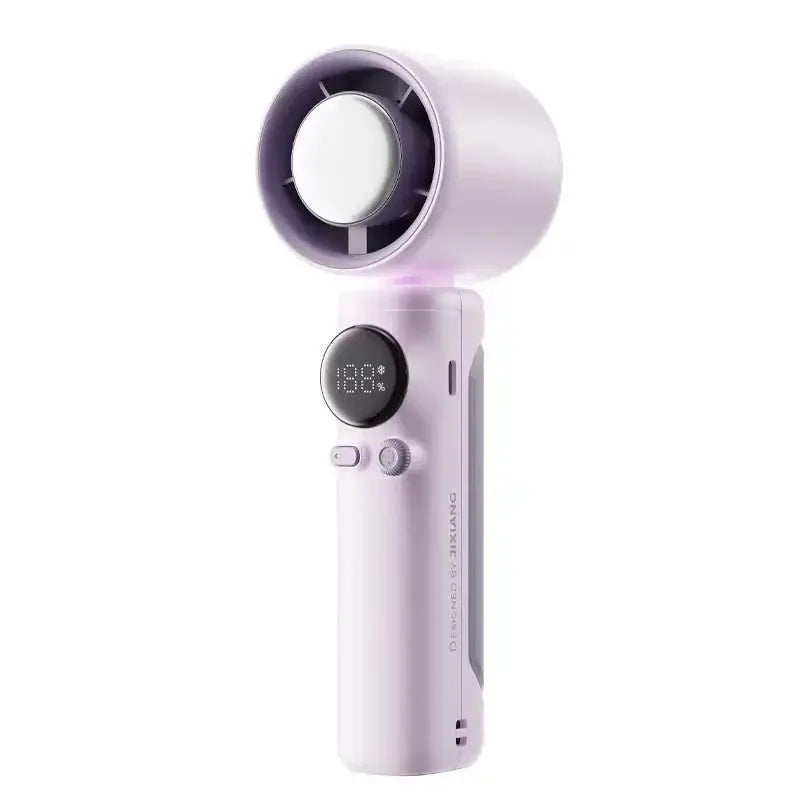 Xiaomi Handheld Turbo Fan 100-Speed Adjustable Digital Display USB Rechargeable Ice Cooling Mini Fan for Home Office Travel