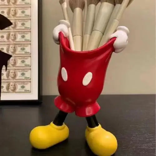 Kawaii Mickey Glove Pen Holder Anime Cute Cartoon Pencil Stationery Desktop Decoration Student Pen Holder Christmas Gift