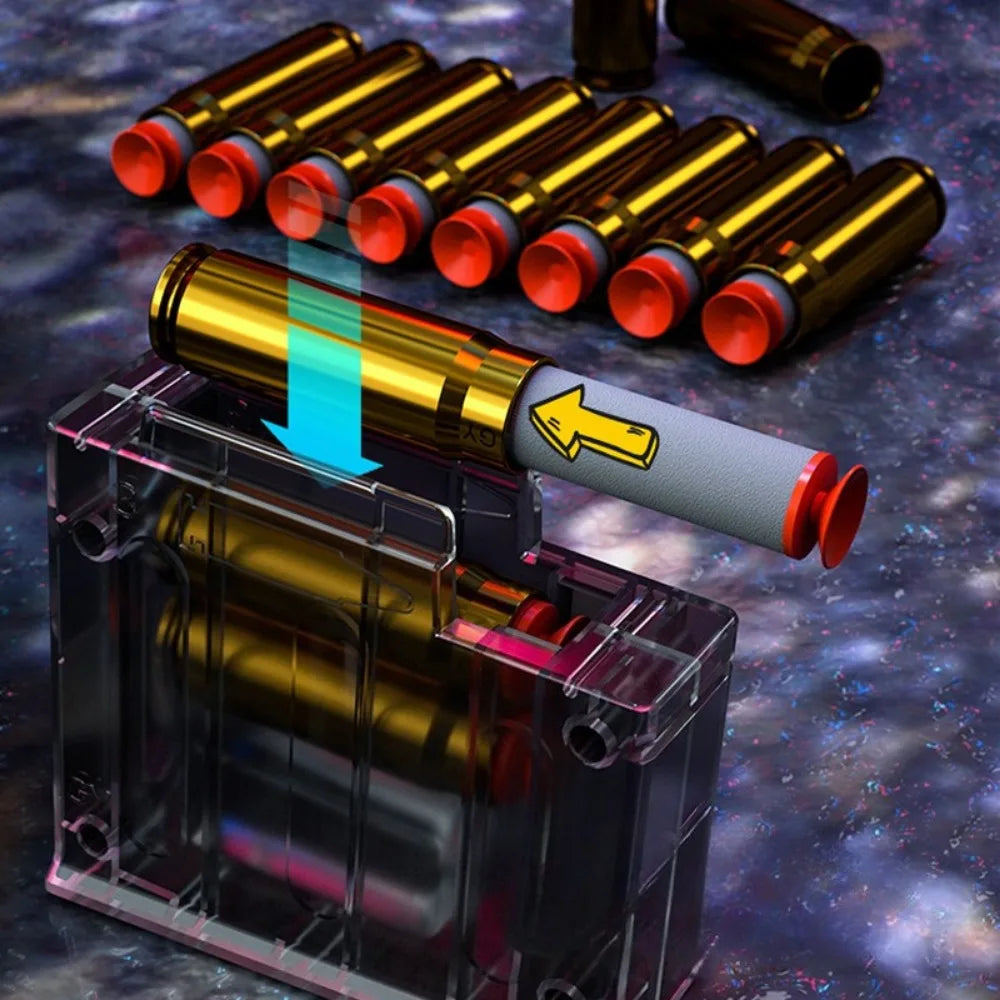 AWM Shell Soft-Bullet Gun Can Be Fired Toy Gun Manually Loaded Outdoor Combat Sniper Rifle Model Christmas Gift for Boy Adult