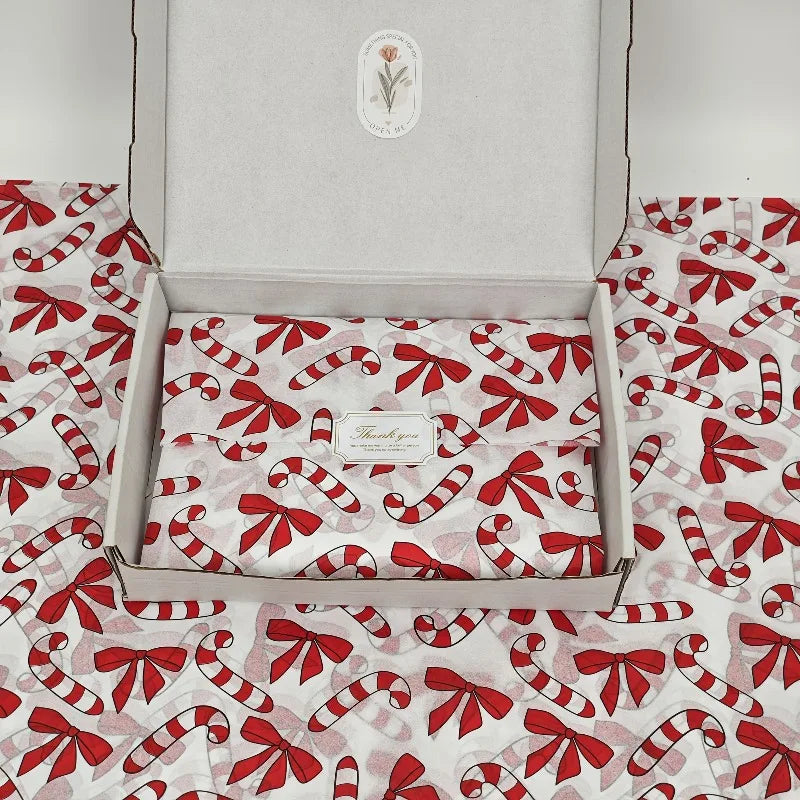 10/50pcs Santa Claus and Christmas gift patterns, Santa Claus, Christmas gifts,  handmade packaging paper, holiday decoration