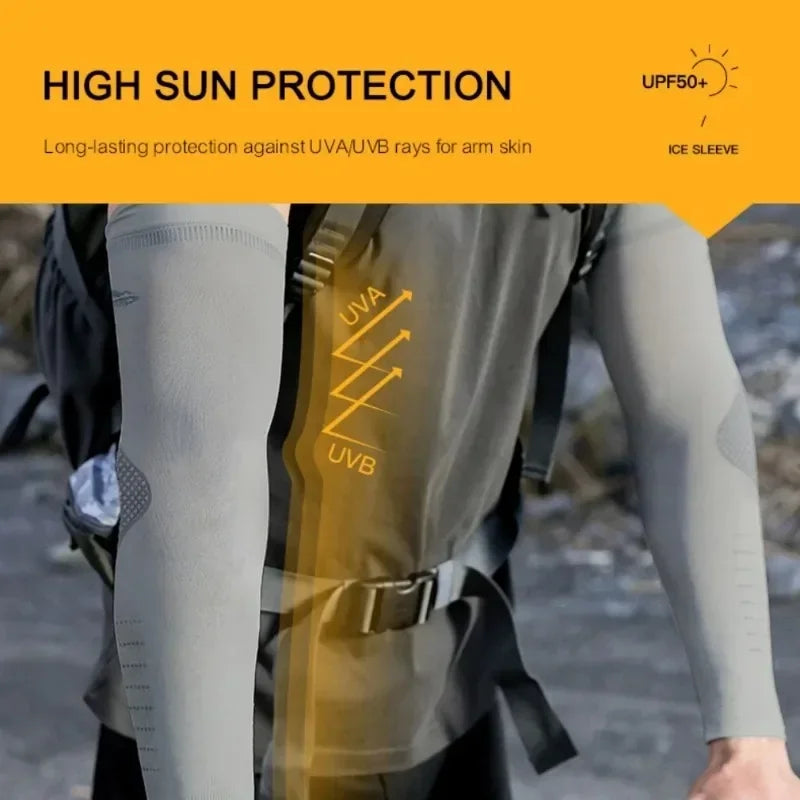 1Pair Cycling Arm Sleeves for Men Women UV Sun Protection Breathable Lightweight Outdoors Sports MTB Road Bike Sleeves