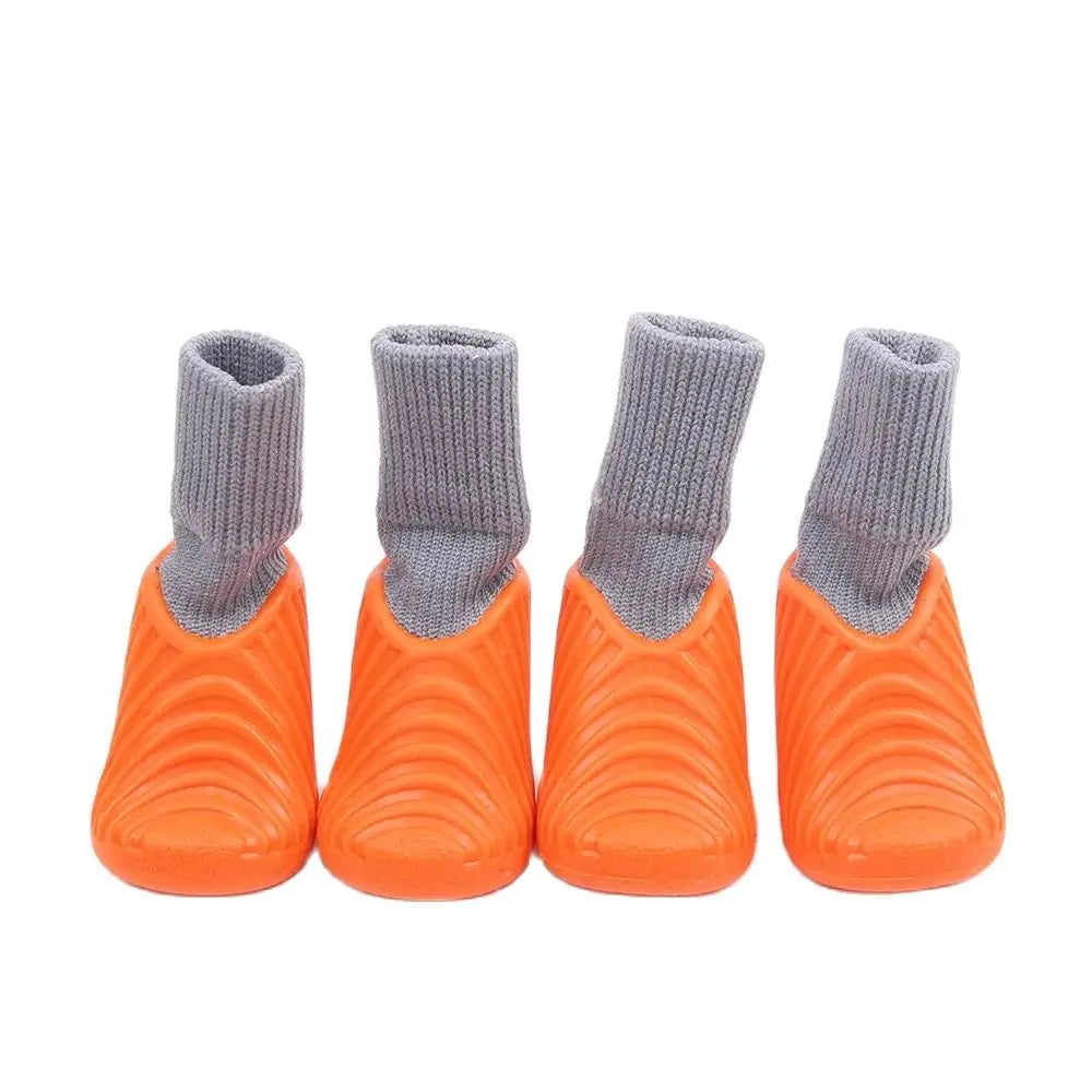 Small Dog Pet Sport Shoes 4pcs/Set Waterproof Socks Dog Rain Boots Casual Outdoor Pet Puppy Shoes Fit Extra Small to Extra Large