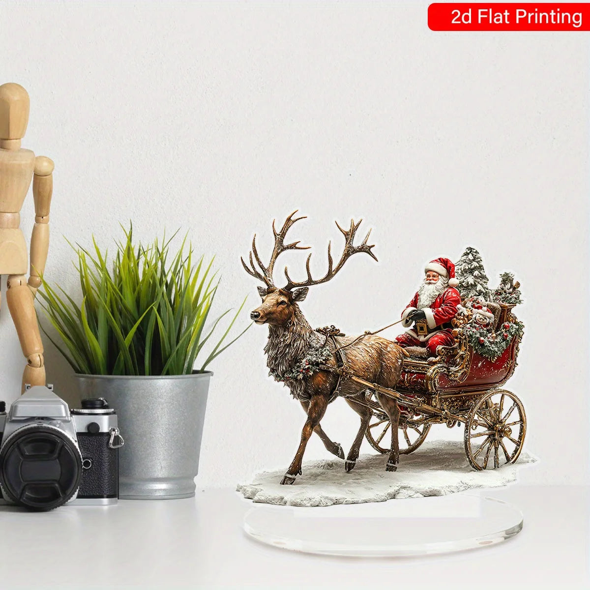 Christmas acrylic desktop display sign classic holiday decoratio multifunctional Christmas gift plaque, elegant style