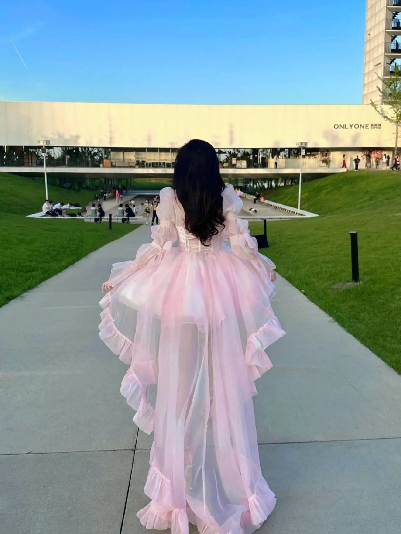 French Style Flower Wedding Dress Lolita Sweet Girl Women Fairy Tube Top Sling Dress with Long Cardigan Birthday Princess Dress