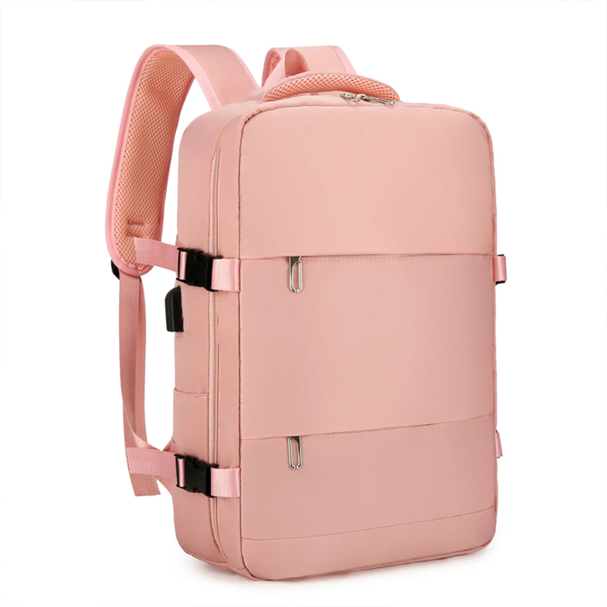 Travel Waterproof Oxford Fabric Dry/Wet  Multifunctional Backpack USB Port Shoe Compartment Trolley Sleeve for Gym/Trips Pockets