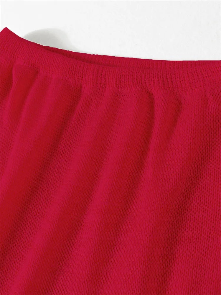 Sexy Transparent Sleeveless Shiny Camisole Tank Top Long Dress Two Piece Set 2025 Fashion Elastic Waist Wrap Hip Knitted Set K68