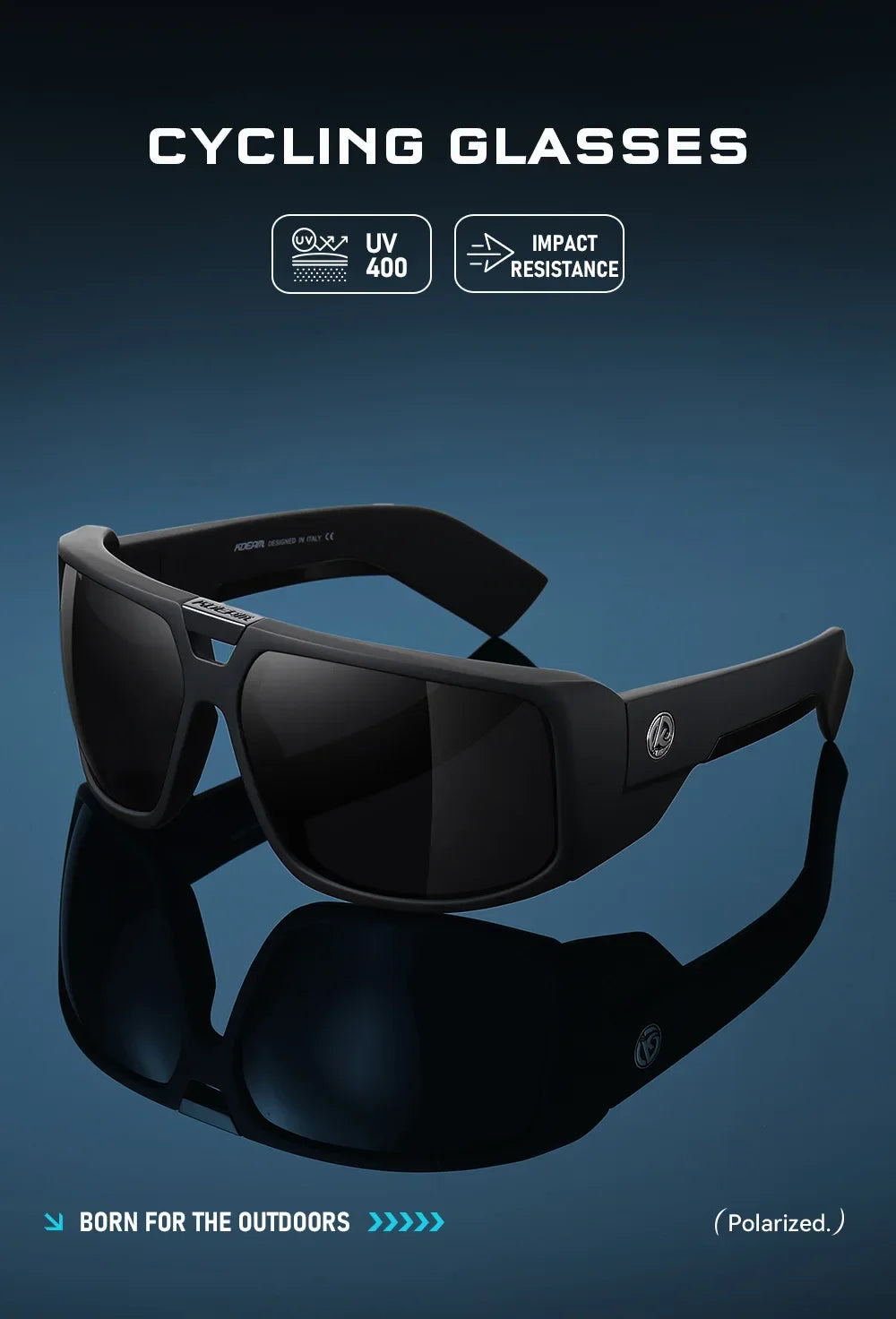 KDEAM New Large Frame Designer Polarized Men Sunglasses Luxury Brand Windproof Driving Glasses Fishing Eyewear Fashion Women Eye