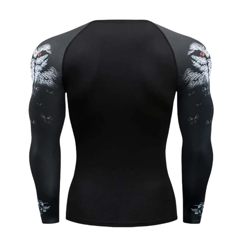 Sun Protection Second Skin Breathable Compression Shirt Men Rashguard Jiu Jitsu Fitness Gym Running Outdoors Sports T-Shirts Men