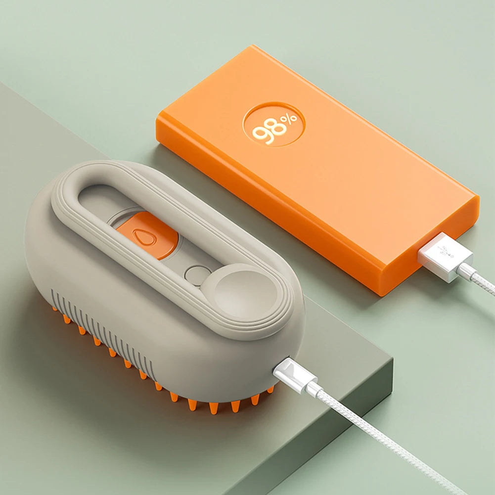 Cat Steam Brush Steamy Dog Brush 3 in 1 Electric Spray Cat Hair Brushes USB Rechargeable Dog Grooming Massage Comb for Pet Hairs