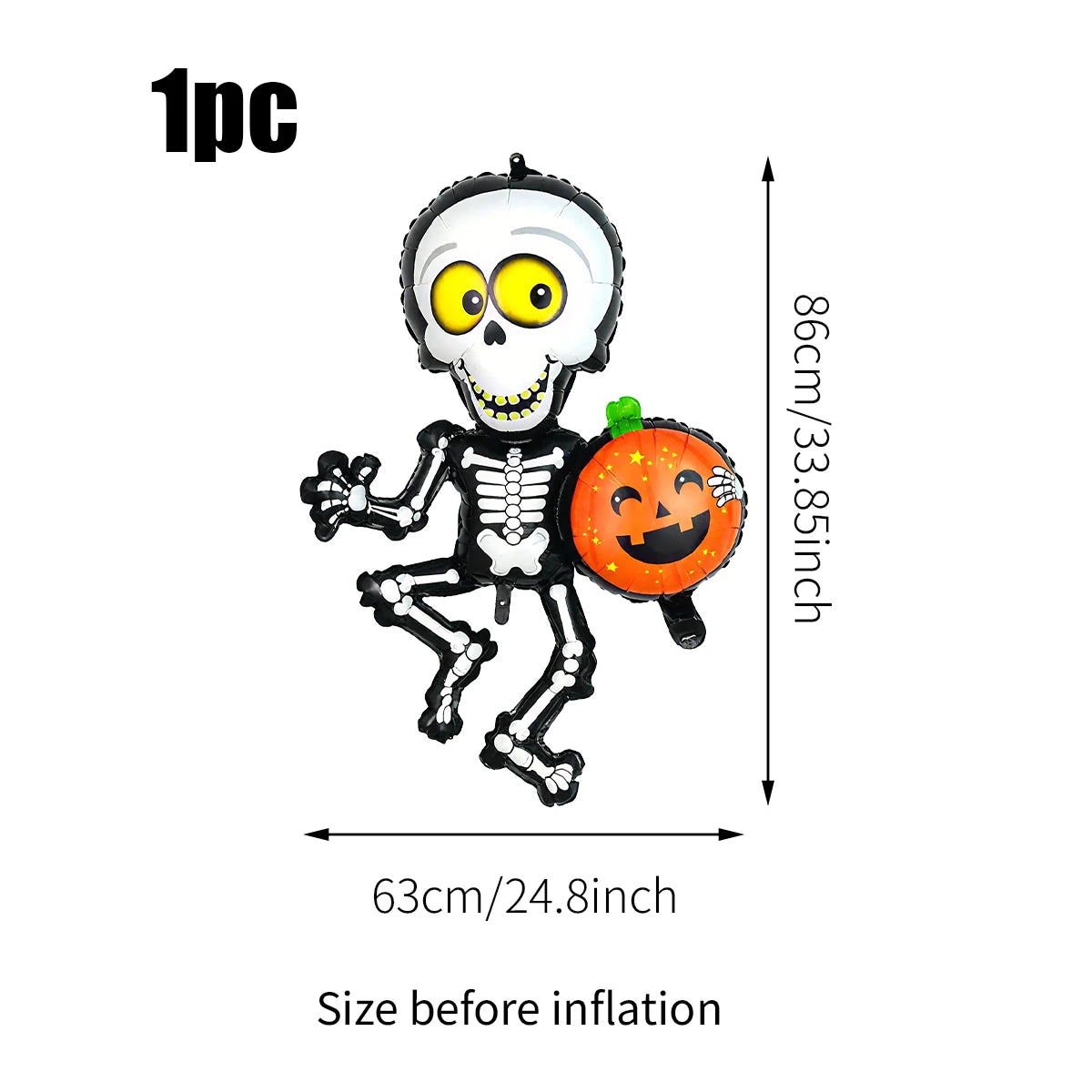 Halloween foil balloons, pumpkin skull witch balloons, happy halloween decorations, witch horror party, trick or treat party