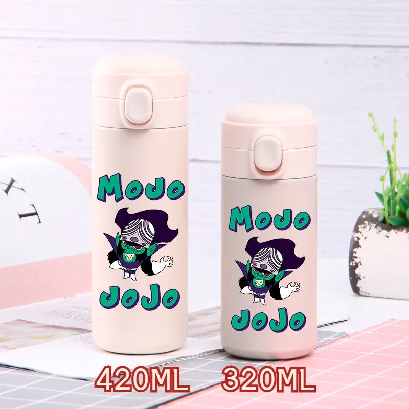 320ml/420ml The Powerpuff Girls Portable Large Capacity Sport Water Bottle Children Drinking Cup Thermal Stainless Steel