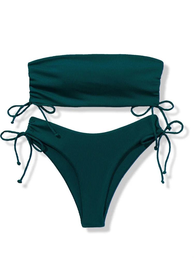 Sexy Solid Bikinis Women's Swimwear Push Up Female Swimsuit Swimming Bathing Suits Brazilian Girls Bikini Set Beach Wear Bather