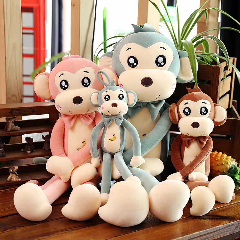 Creative Cute Cartoon Plush Toy Animal Monkey Long Arms And Long Legs Doll Baby Sleeping Comfort Pillow Christmas Gift