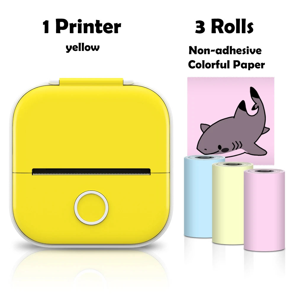 Phomemo T02 Pocket Printer Photo Journal Printing 53mm Sticker Labels Wireless Connection No-Ink Thermal Printing Long Battery