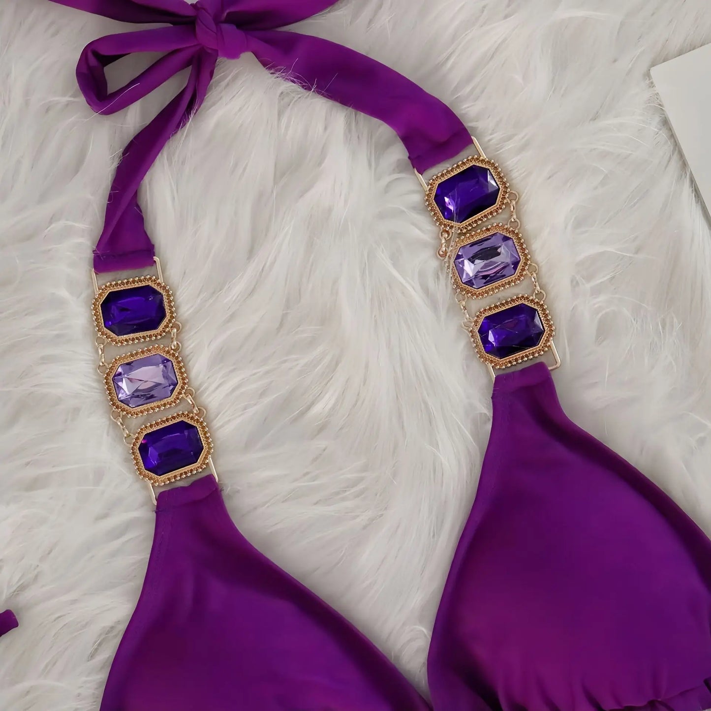 Sexy Rhinestone Bikini Set Women 2025 Luxury Pink Crystal Diamond Push Up Bandage Thong Swimsuit Beach Bathing Suit Swimwear