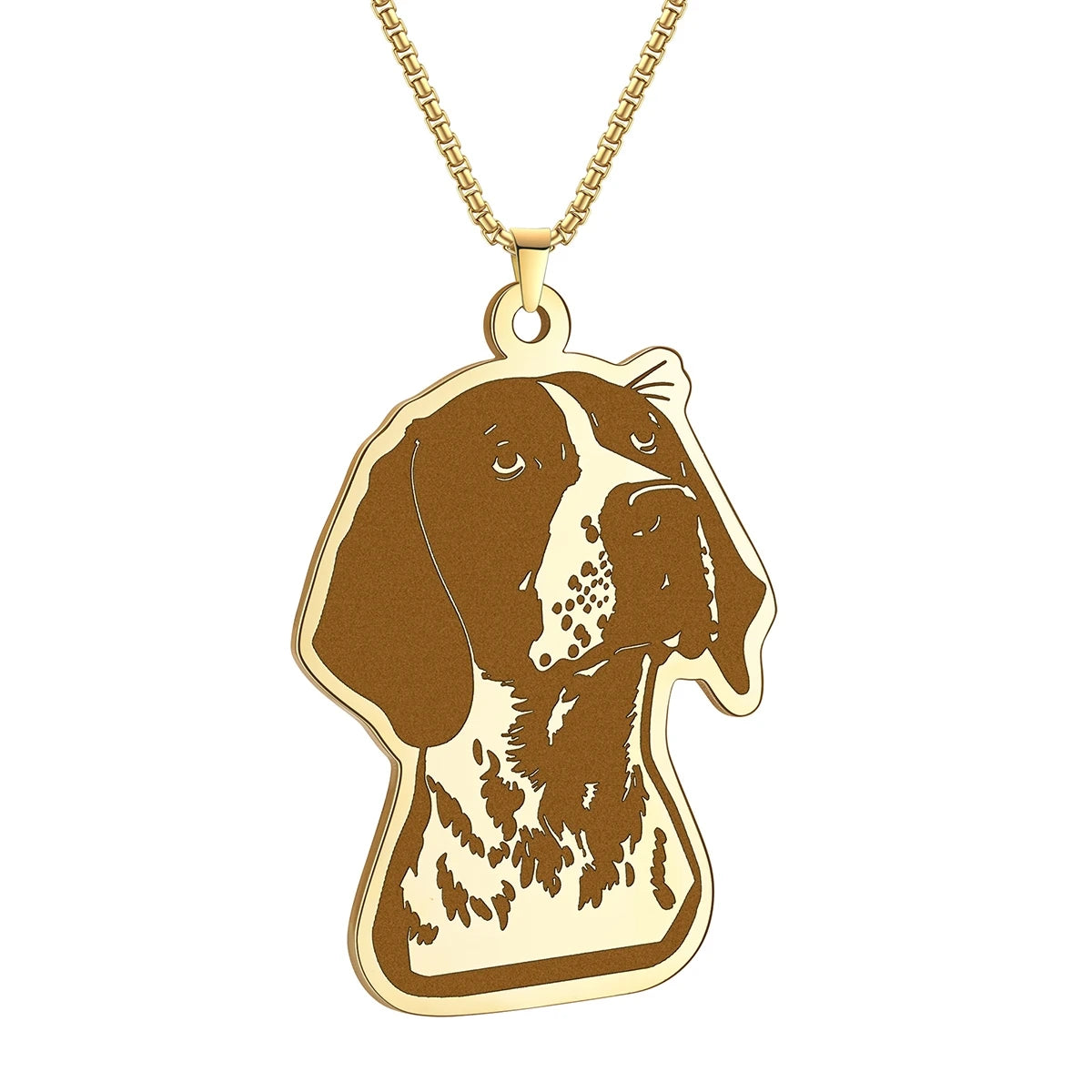 Kinitial Cute Dog Puppy Pendant Necklace For Women Men Stainless Steel Charm Necklace Wholesale Christmas Gift Jewelry