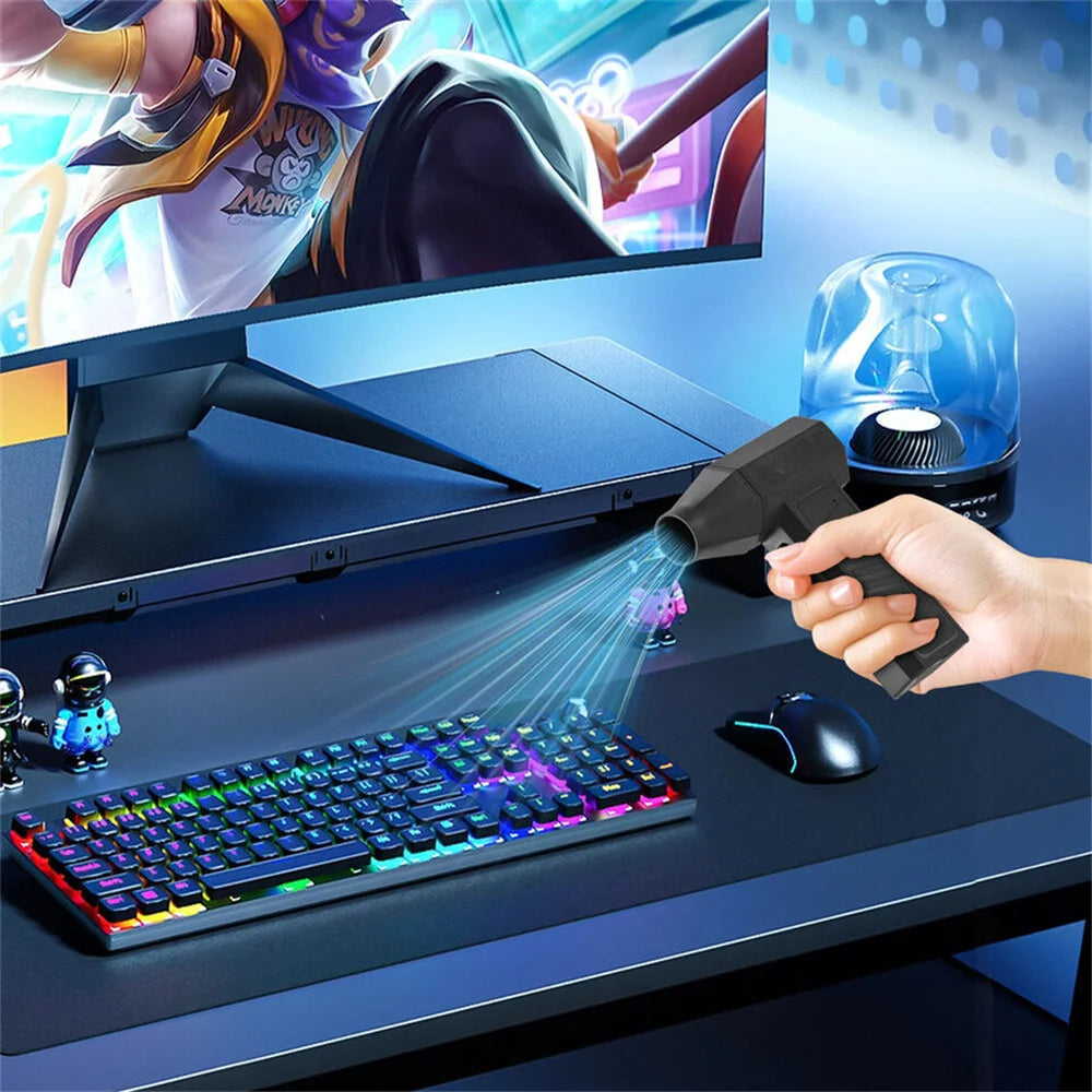 130000RPM Mini Fan Electric Air Duster Adjustable wind speed Portable Fan Violent Blower Rechargeable  Car Cleaning