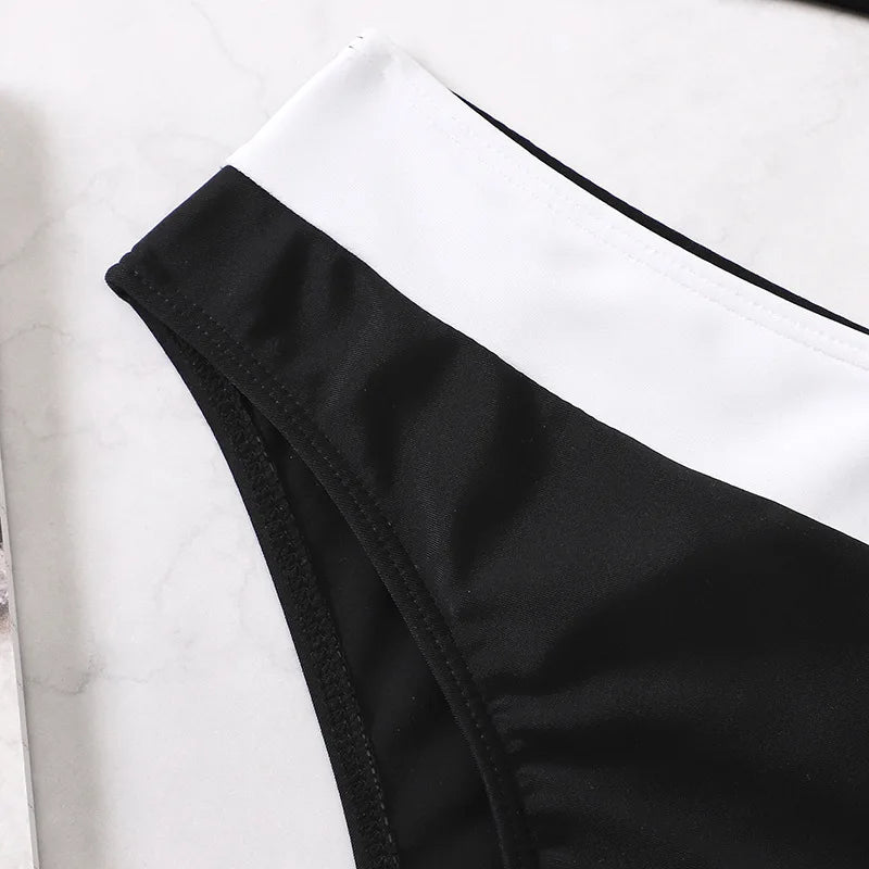 Sexy Bikini 2025 Women High Waist Ruffle Swimsuit Female One Shoulder Swimwear Bathers Bathing Swimming Suit Summer Beachwear