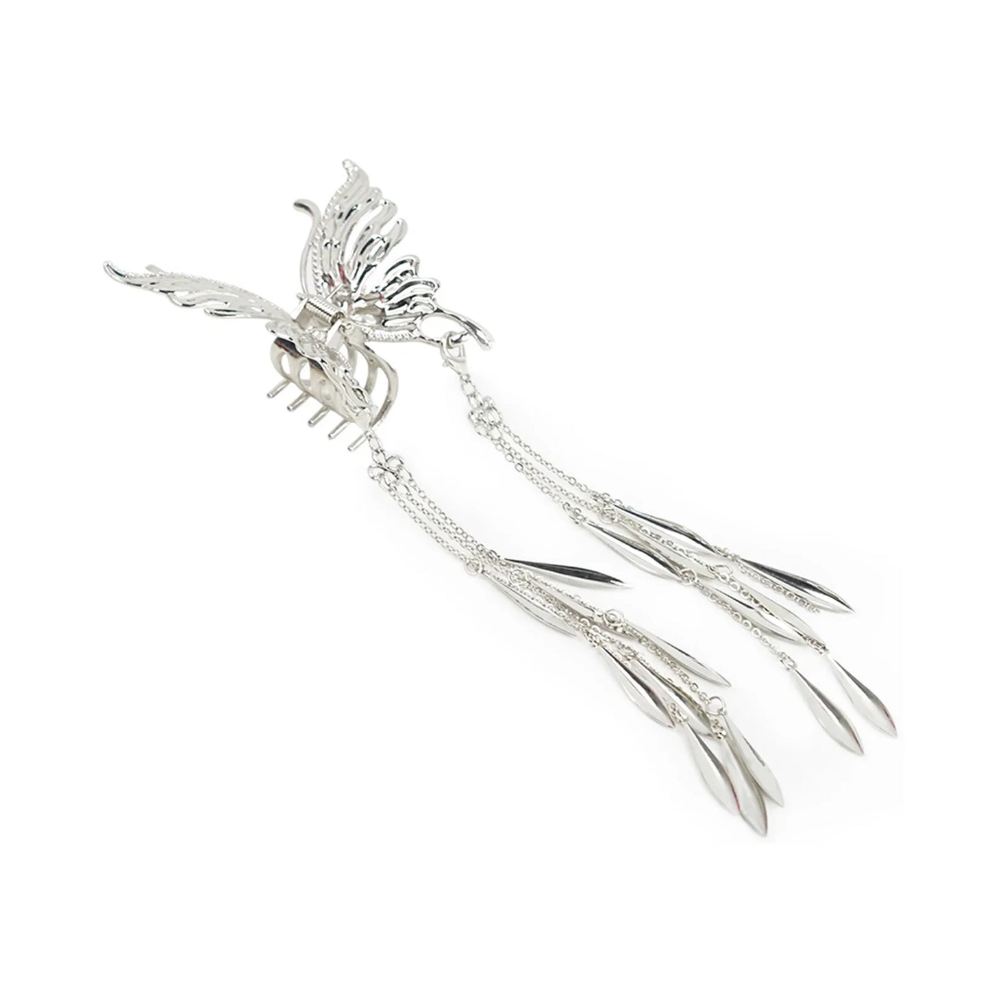 Y2K Style Metal Butterfly Hair Clip For Women Glitter Rhinestone Tassel Hair Clip Girls Trendy Exquisite Jewelry Hair Accessory