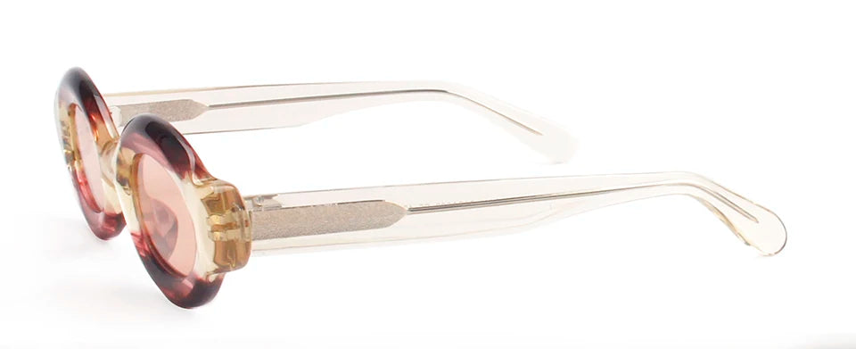 Luxury Thick Mixed Acetate Oval Polarized Sunglasses Women Trendy UV Protection Eyewear Stylish Shield For Men lentes de sol