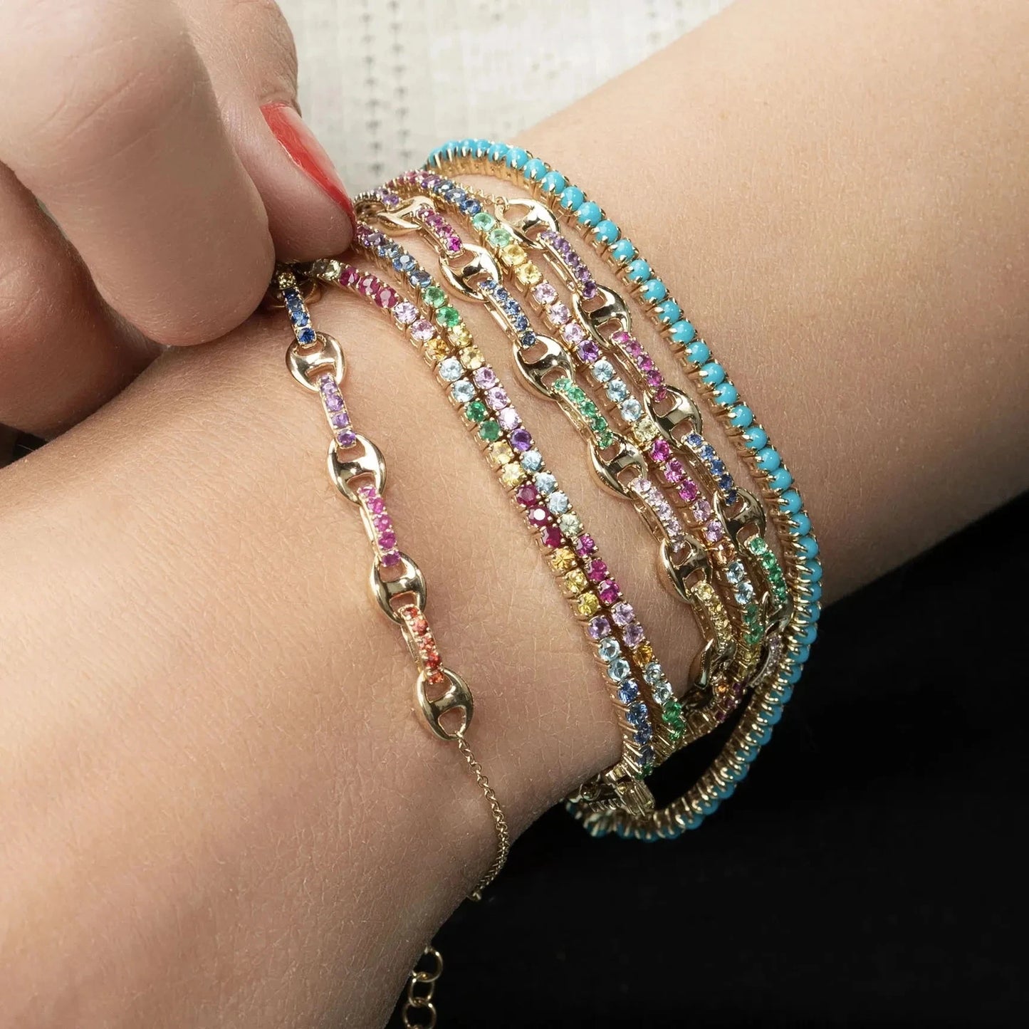 White Rainbow Cz Paved Link Cuban Chain Bracelet For Women Miami Boho Style Thick Gold Color Charm Bracelet Fashion Jewelry