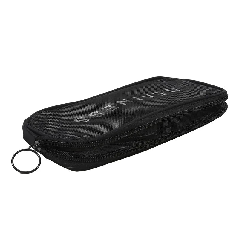 Transparent Mesh Makeup Bag Women Travel Toiletry Wash Cosmetic Bag Storage Case Letter Printed Zipper Make Up Bags 3 Size