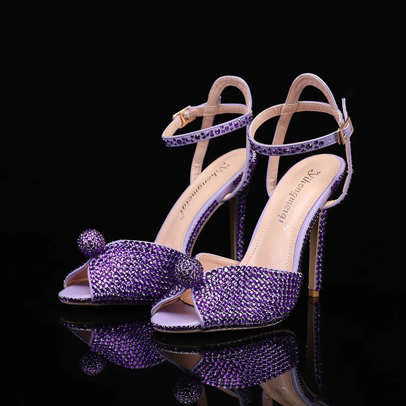 Fashion High Quality Wedding Shoes Women Pearls Studs Luxury Peep Toe White High Heels Buckle Designer Woman Sandal 43 Zapatos