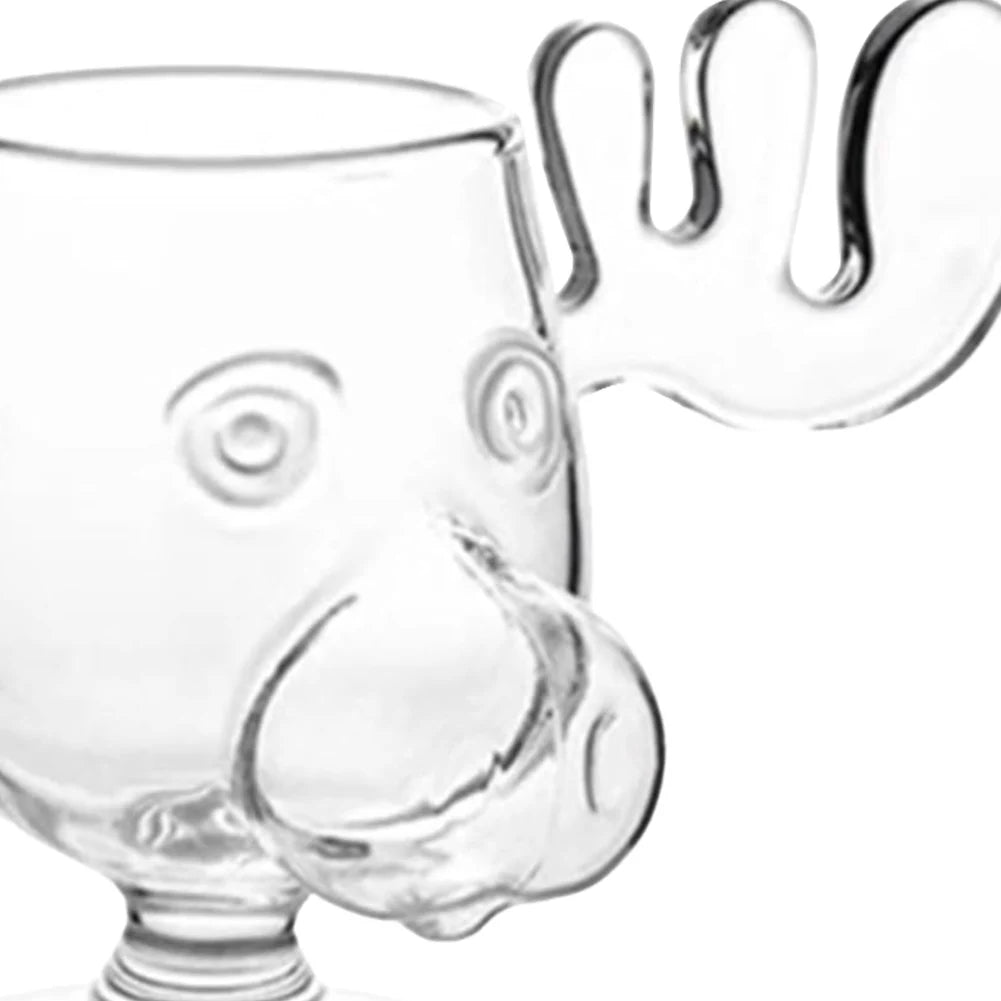 240ml 8oz Elk Wine Glass Cocktail Juice Cup Reindeer Mug Wine Beer Water Milk Whiskey Glasses Drinkware Shot Cups Christmas Gift