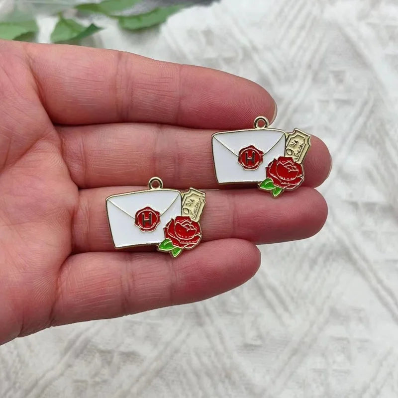 10PCS New Alloy Dripping Charm Charm Pendant Cartoon School of Magic Pendant DIY Keychain Earrings Jewelry Accessories