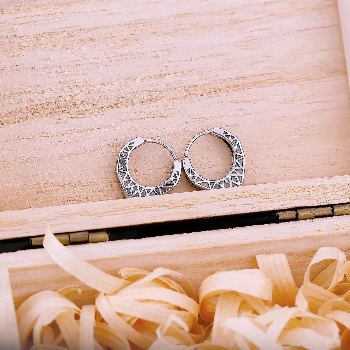 Vikings Celtic Rune Hoop Earrings For Men Fashion Nordic Amulet Earrings Stainless Steel Vintage Hip Hop Biker Jewelry As Gift