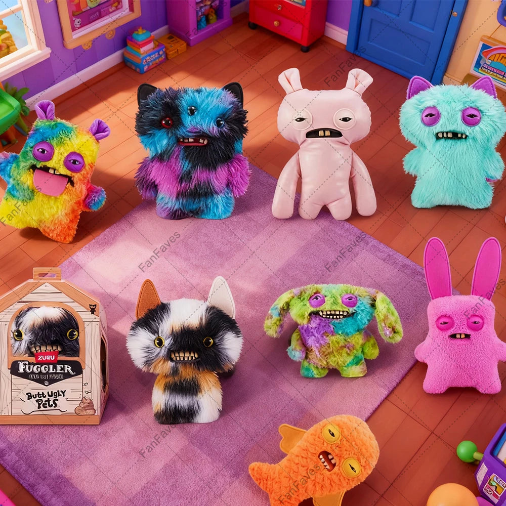 Butt Pet Ugly Fuggler Monster Series Original Plushies Rabbit Puppy Cat Dog Doll Reindeer Gingerbread Man Toy for Christmas Gift