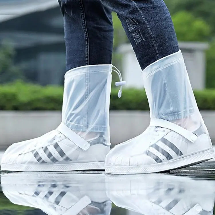 Waterproof Tall Silicone Shoe Covers Antislip Outdoor Travel Rainproof Boot Covers