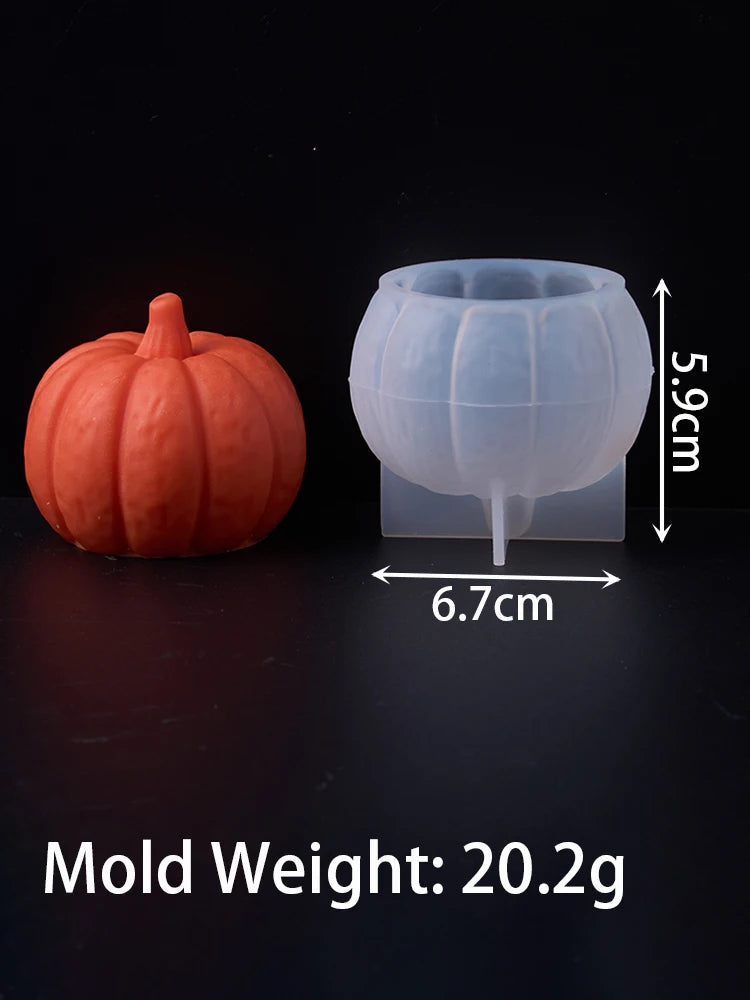 Halloween Ornaments Candle Silicone Mold DIY Handmade Pumpkin Aromath Soap Plaster Resin Craft Casting Molds Home Deco Art Gifts