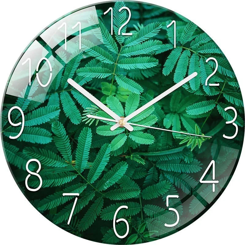 Creative European Style Clocks Living Room Free Perforated Wall Clock Household Silent Bedroom Quartz Clock Digital Wall Clock