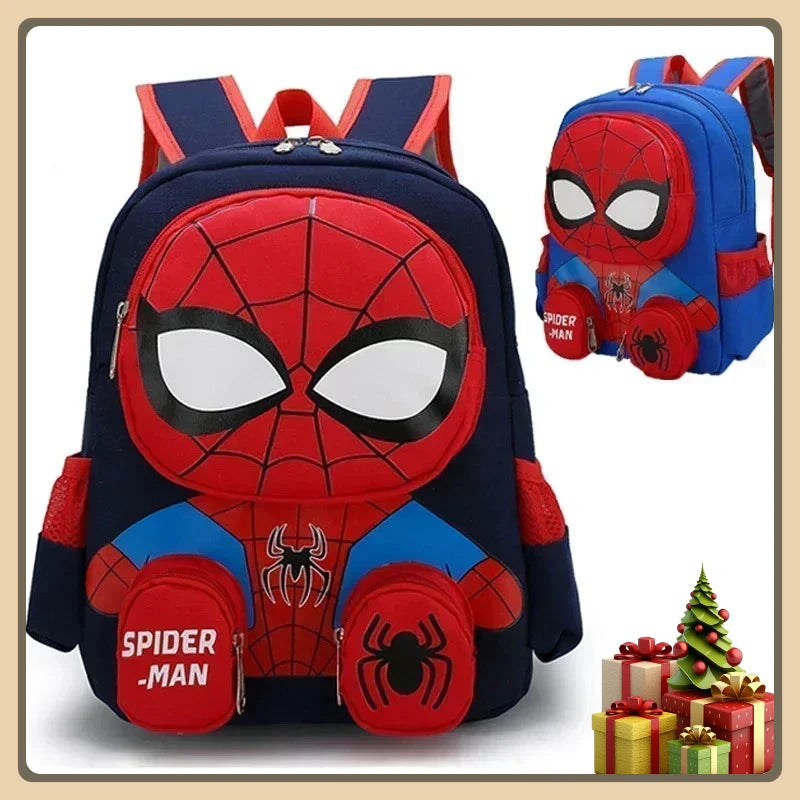 IN STOCK Cartoon Spiderman Backpack 3D Dimensional School Bag Kindergarten Shoulder Bag Student Back to School Christmas Gift