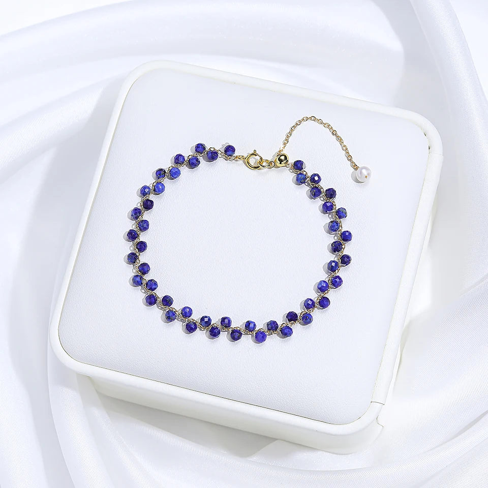 3MM Natural Stone Tourmaline Bracelet on Hand For Women Jewelry Party Wedding Luxury Gift  Amethyst Handmade Adjustable Bangle