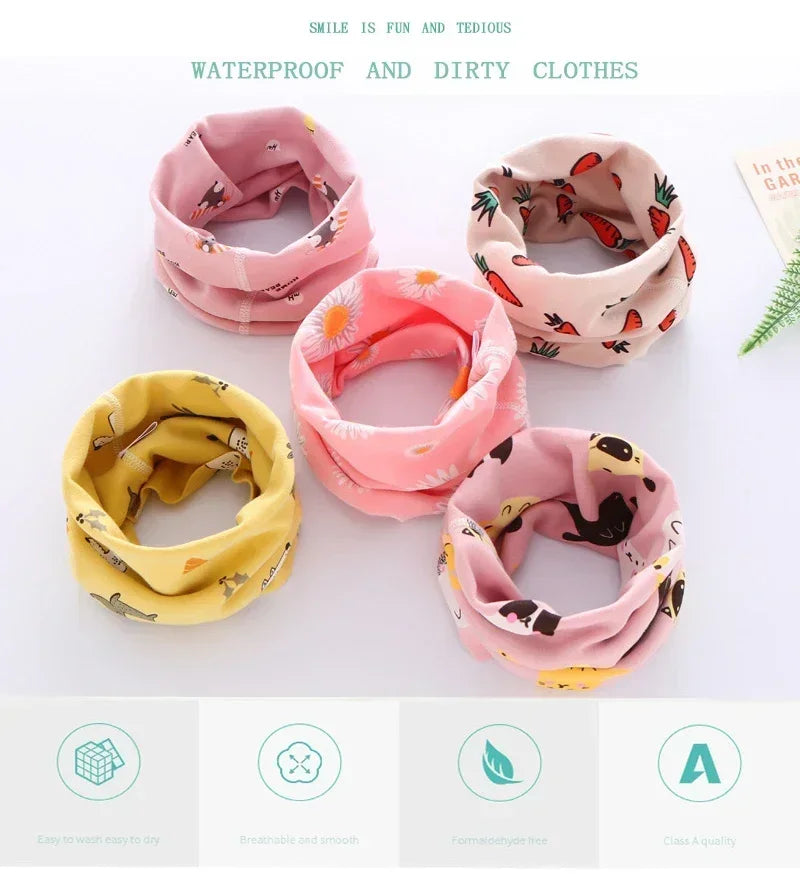 New Cotton Baby Scarf Autumn Spring Snood Children Scarf Boy Girl Scarf Kids Child Neck O Ring Scarves Collar Warm Neckerchief