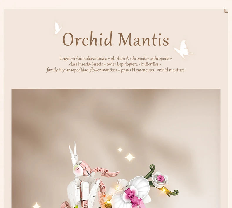 Tiger butter fly blocks DIY Home decoration Model Building Blocks toys Assembly Toy Christmas Gift for Children Adult 4117