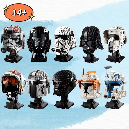 Space War The Mandalorian Darth Vader Luke Skywalker TIE Fighter Pilot Building Blocks Home Decor Bricks Toys Kid Christmas Gift