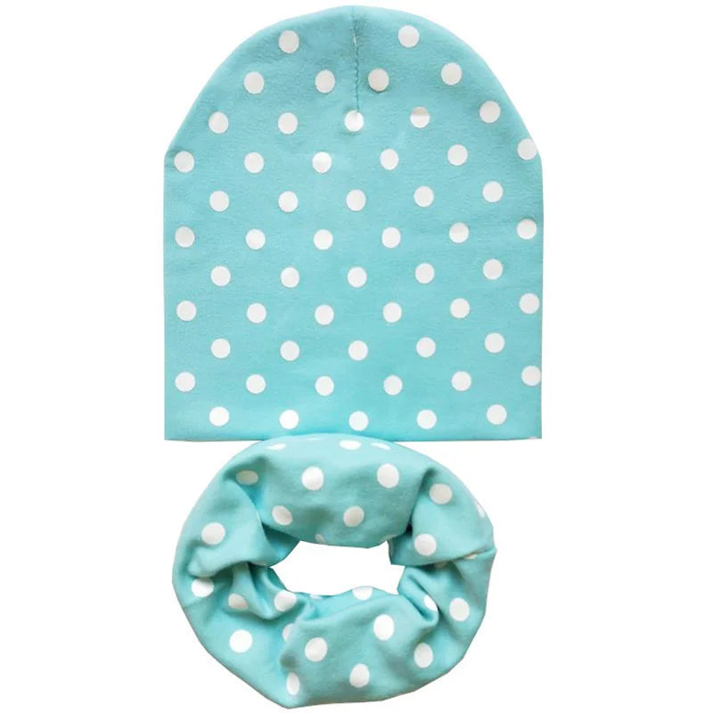Star Print Cotton Baby Hat Autumn Winter Baby Girls Hat Boys Cap Toddlers Infant Cap Scarf Children Bonnet Hats