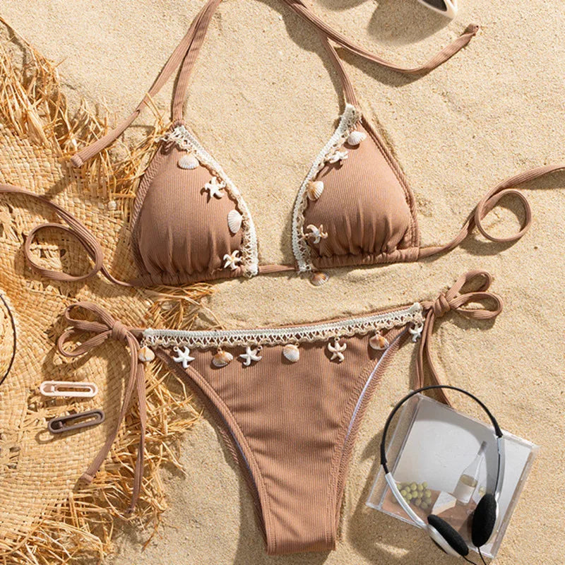 Wine Red Sexy Bikinis Female Swimsuits Women's Swimwear Push Up Swim Wear Bathing Suits Brazilian Bikini Set Beach Pool Bather