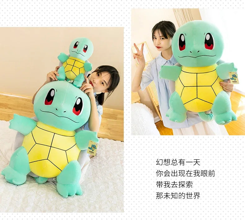 45cm Squirtle Plush Doll Big Size Pokemon Plush Toys Kawaii Stuffed Toys Cute Turtle Pillow Christmas Gift Toys for Boys Girls