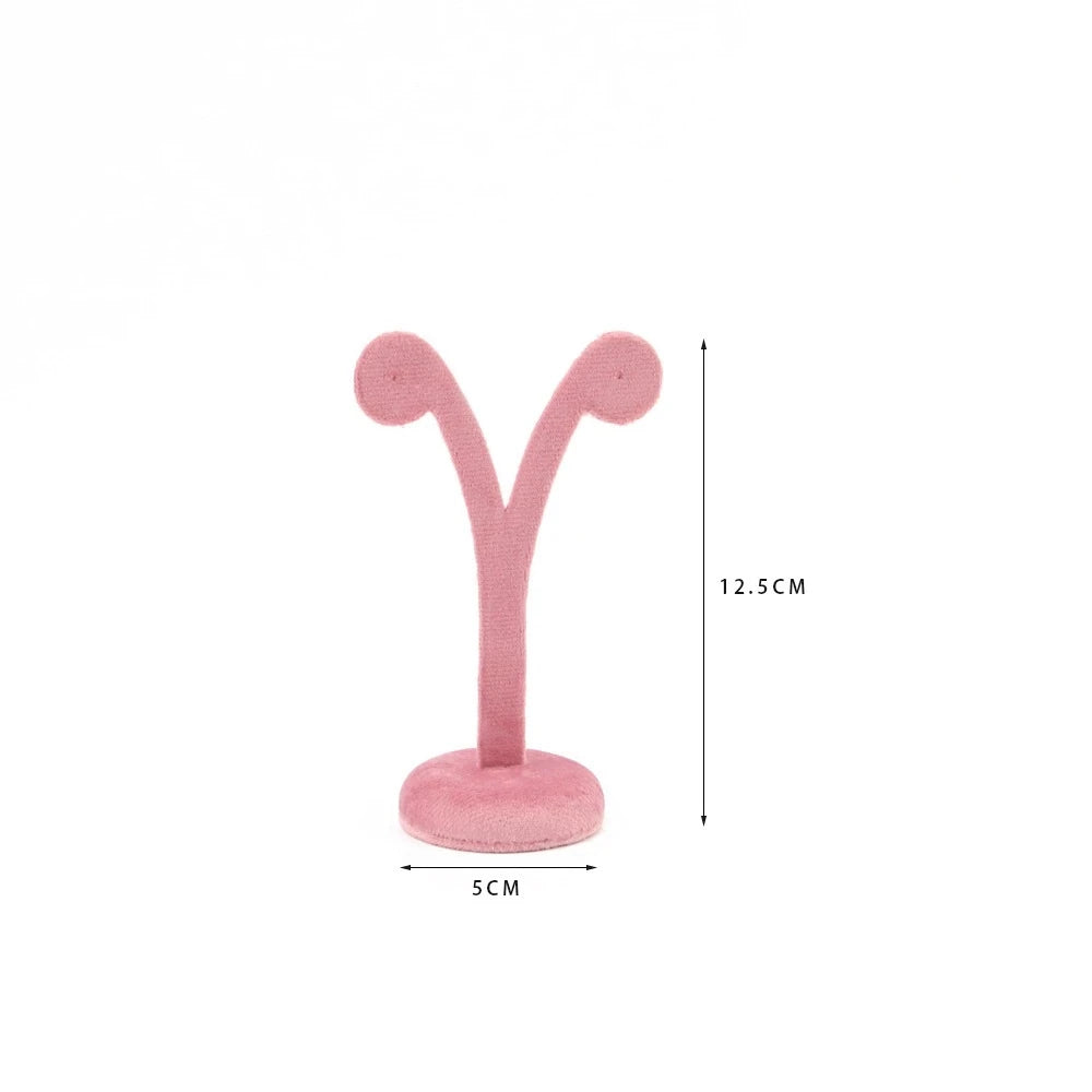 High End Pink Velvet Jewelry Display Props Ring Earrings Holder Necklace Bracelet Tray Organizer Jewelry Store Window Display