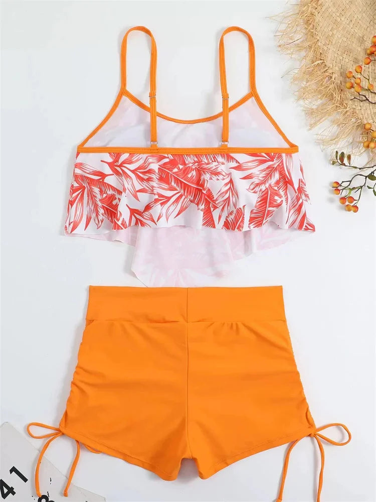 Bikini Women Swimsuit 2025 New Print Sling Bikinis Set Sexy High Waist Swimwear Summer Two Piece Beachwear Bathing Suit Female