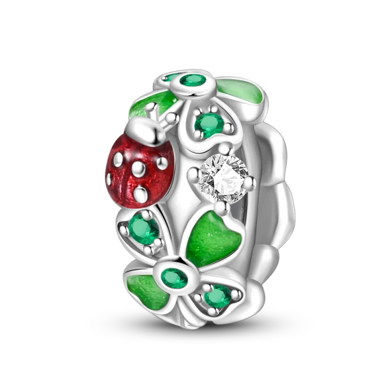 925 Sterling Silver Green Series Flower Tree Apple Pendant DIY Fine Beads Fit 4MM hole diamete Charms Bracelet Women Jewelry Diy